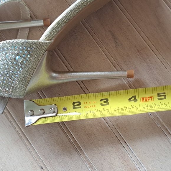 NEW Big Tree Sparkly Pointed Stilettos Gold Sparkly Iridescent Rhinestones Glam - Picture 10 of 11